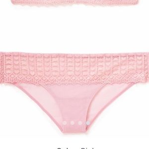 LIKE NEW Adore Me Cheeky Panty 2X in Pink Lace Hearts - MATCHING BRA IN CLOSET
